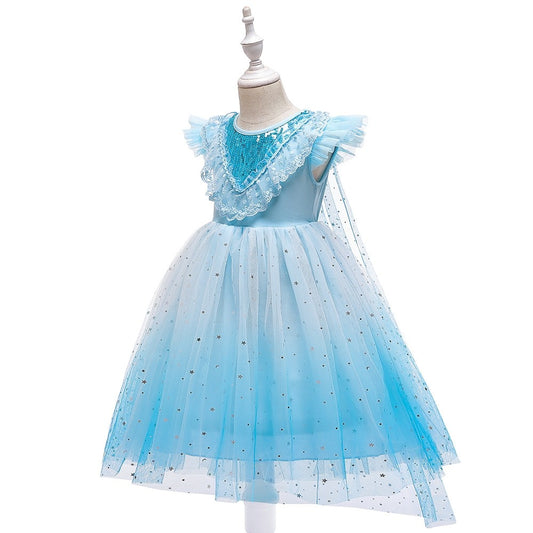 Vestido Celeste, Frozen 1708