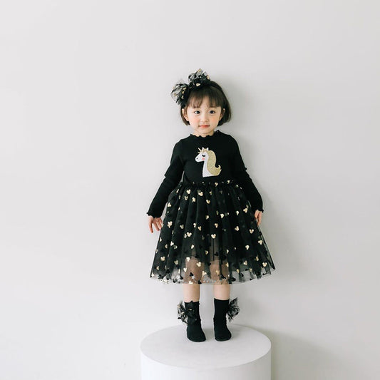 Vestido negro con brillos