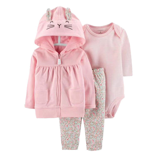 Conjunto 3 pcs, Camperita, body y Pantalón