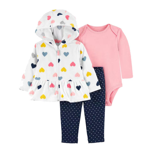 Conjunto 3pcs, Camperita, body y Pantalón