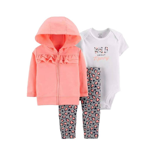 Conjunto 3pcs, Camperita, body y Pantalón