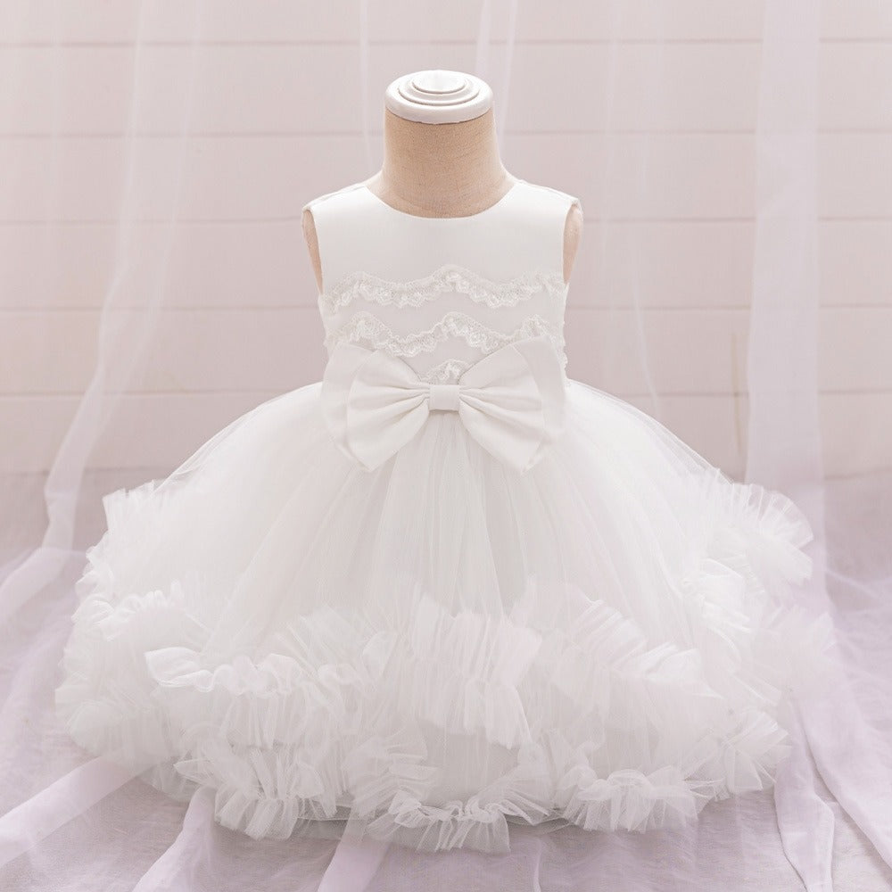 Vestido Blanco con moño🤍2037BL