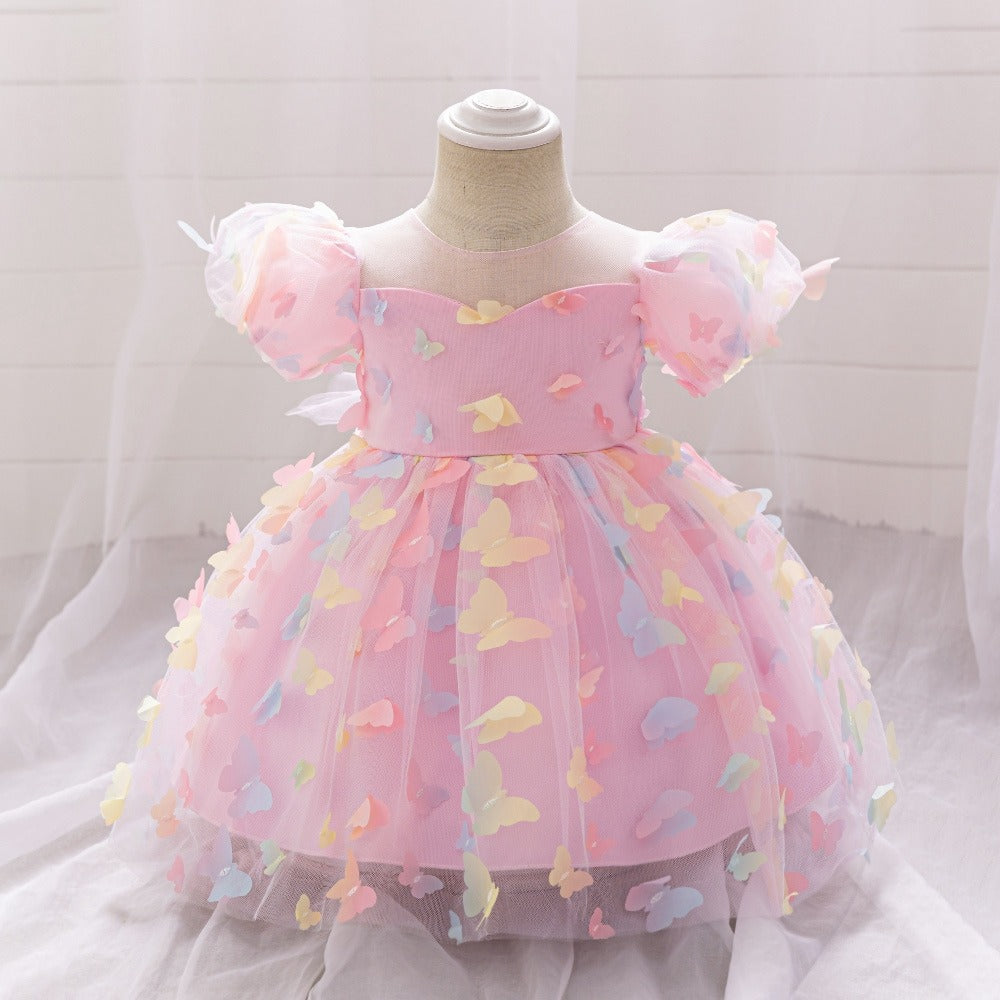 Vestido Rosa arcoiris mariposa🦋🌸2017