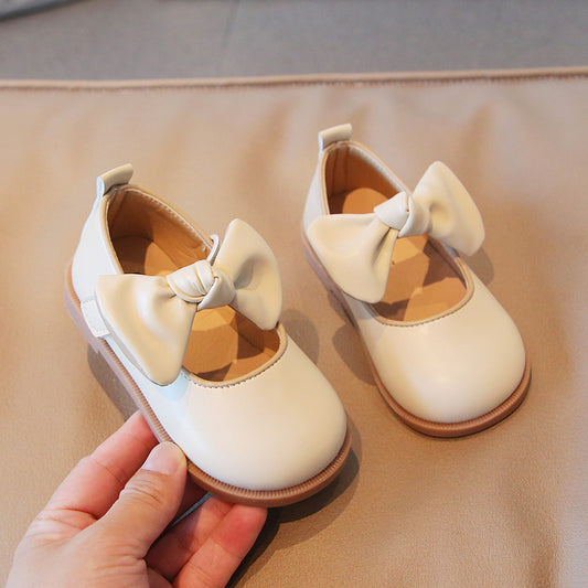 Calzado, zapatito Beige con moño🎀25019B