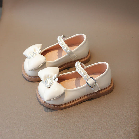 Calzado, rosa, beige, conejo, perlas