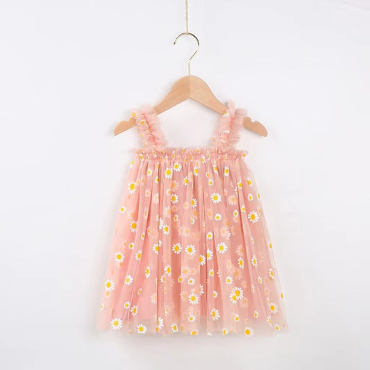 Vestido Rosa margaritas, sesión precumple🌸 1187