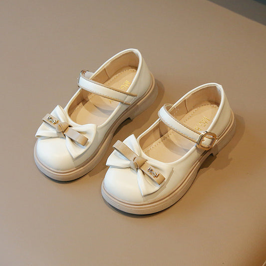 Calzado zapatos beige con moño✨🤎25018B