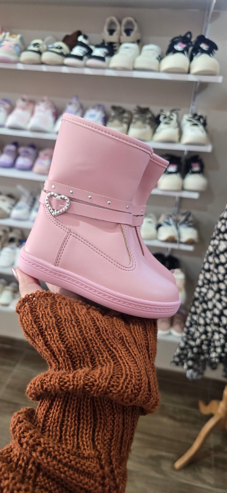 Botita, calzado, rosa, molekinha