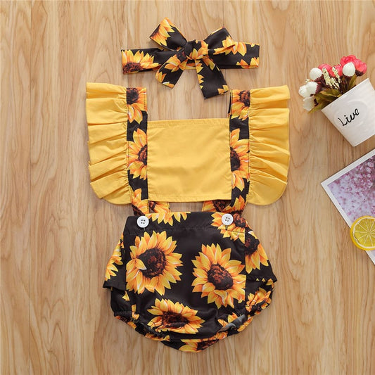 Conjunto Body más vincha, girasoles🌻