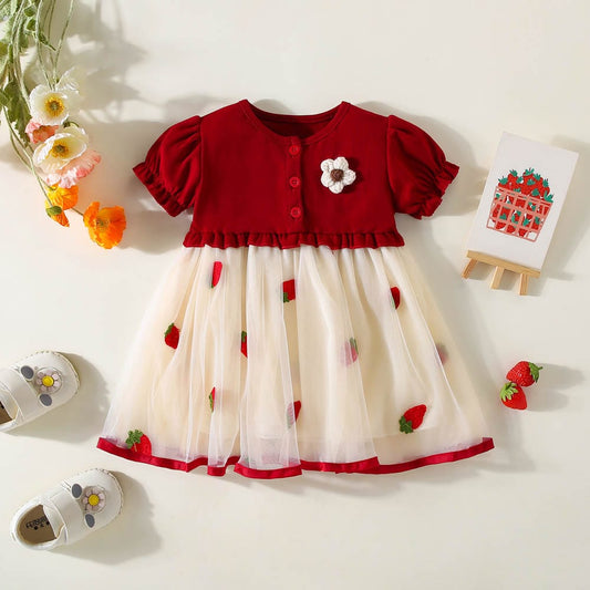 Vestido rojo frutillita🍓