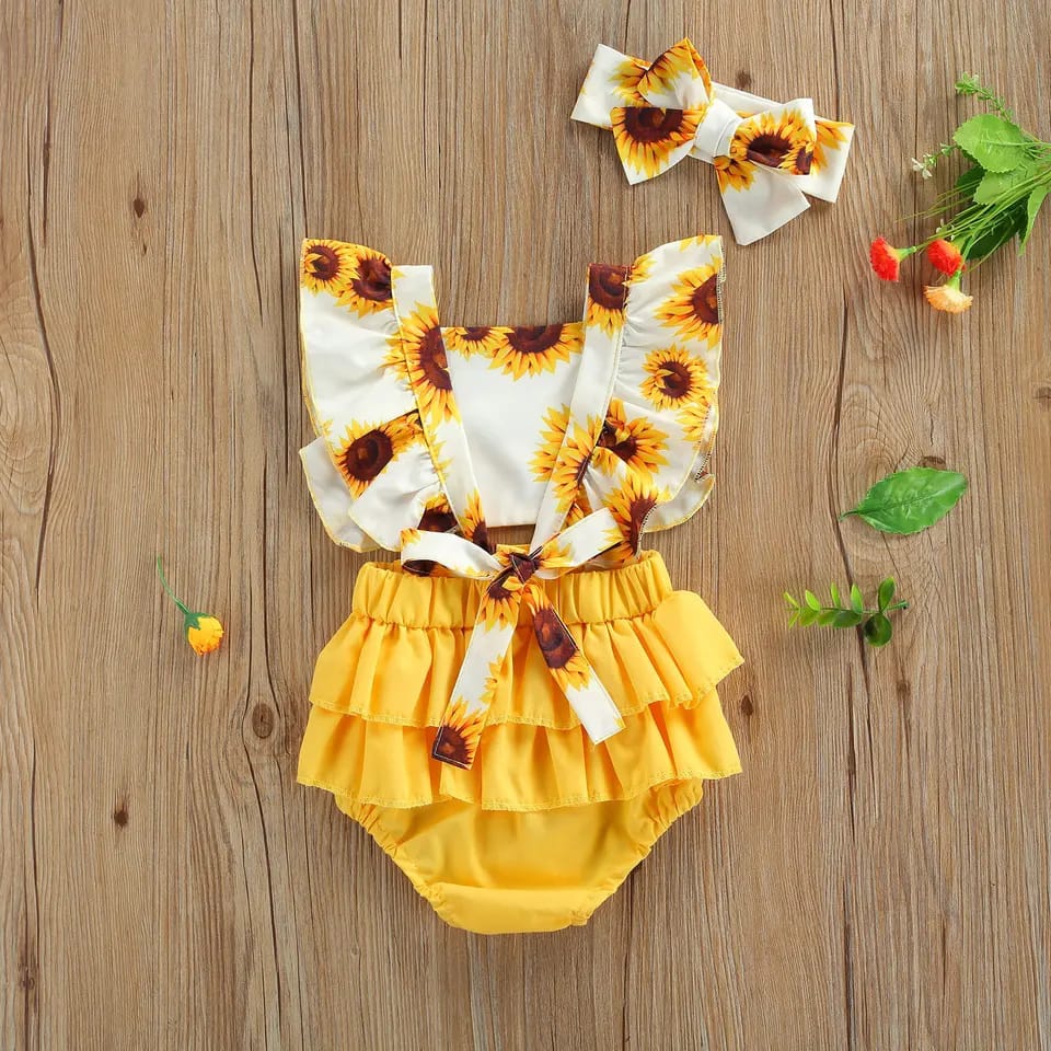 Conjunto Body más vincha girasoles🌻