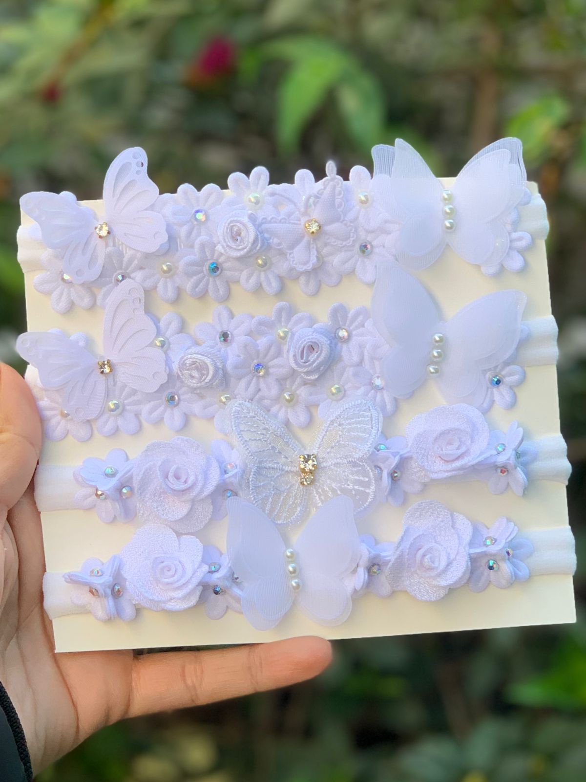Tocado Blanco mariposas La unidad🦋🤍, Bautismo, Cortejo, sesión de fotos, accesorios