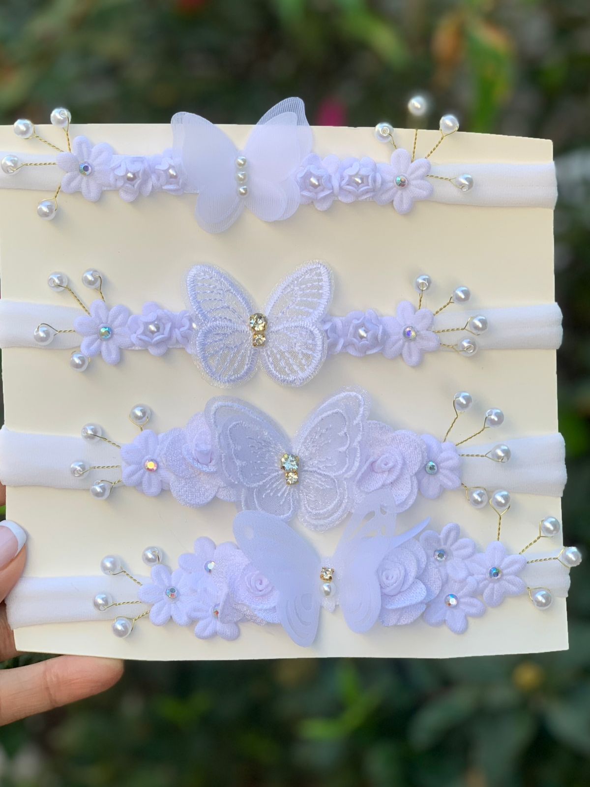 Tocado Blanco mariposas La unidad🦋🤍, Bautismo, Cortejo, sesión de fotos, accesorios