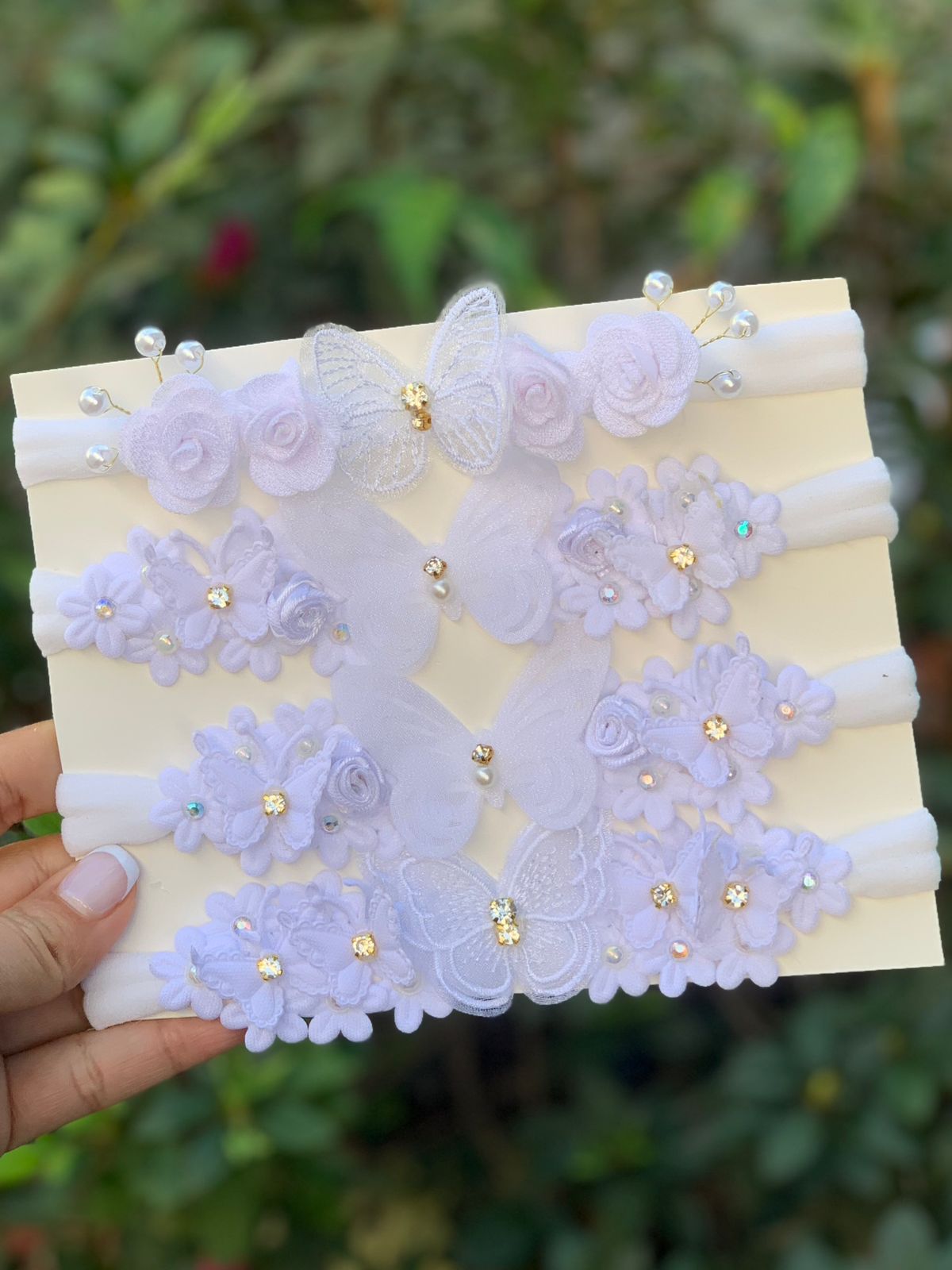 Tocado Blanco mariposas La unidad🦋🤍, Bautismo, Cortejo, sesión de fotos, accesorios