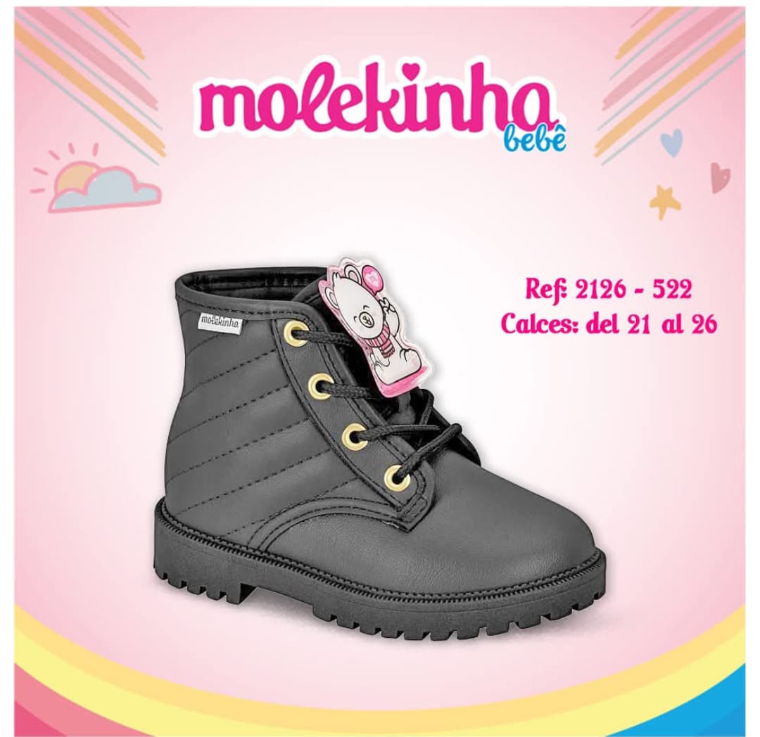 Molekinha, botita negra, calzado