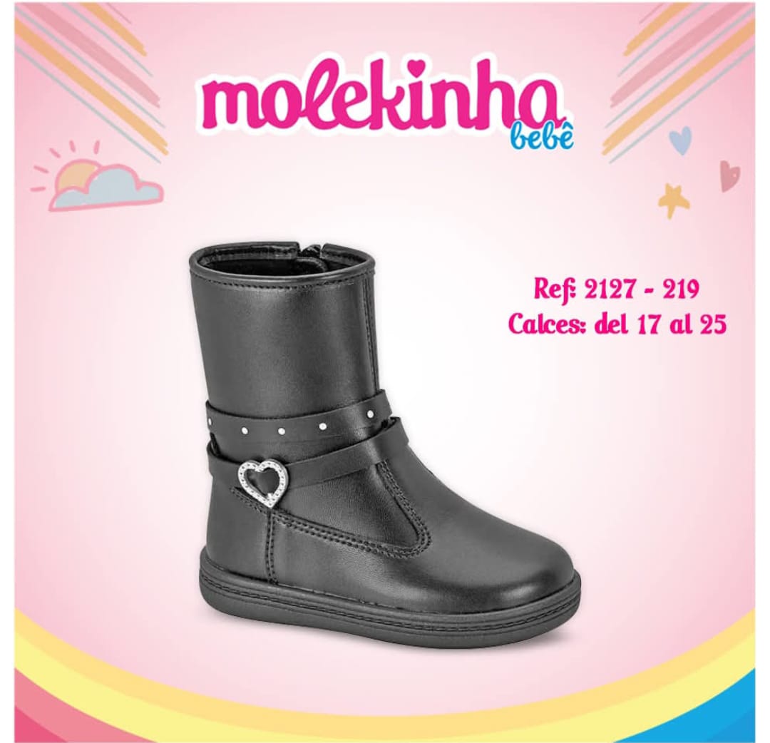 Molekinha, botita negra, calzado