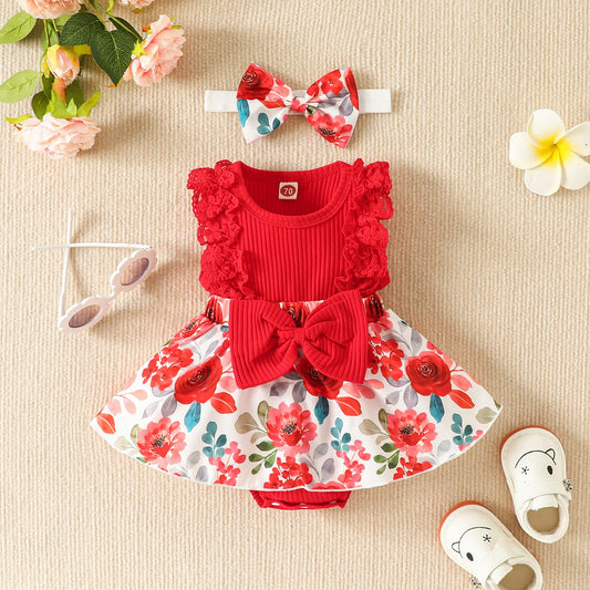 Vestibody rojo más vincha❤️ 1401