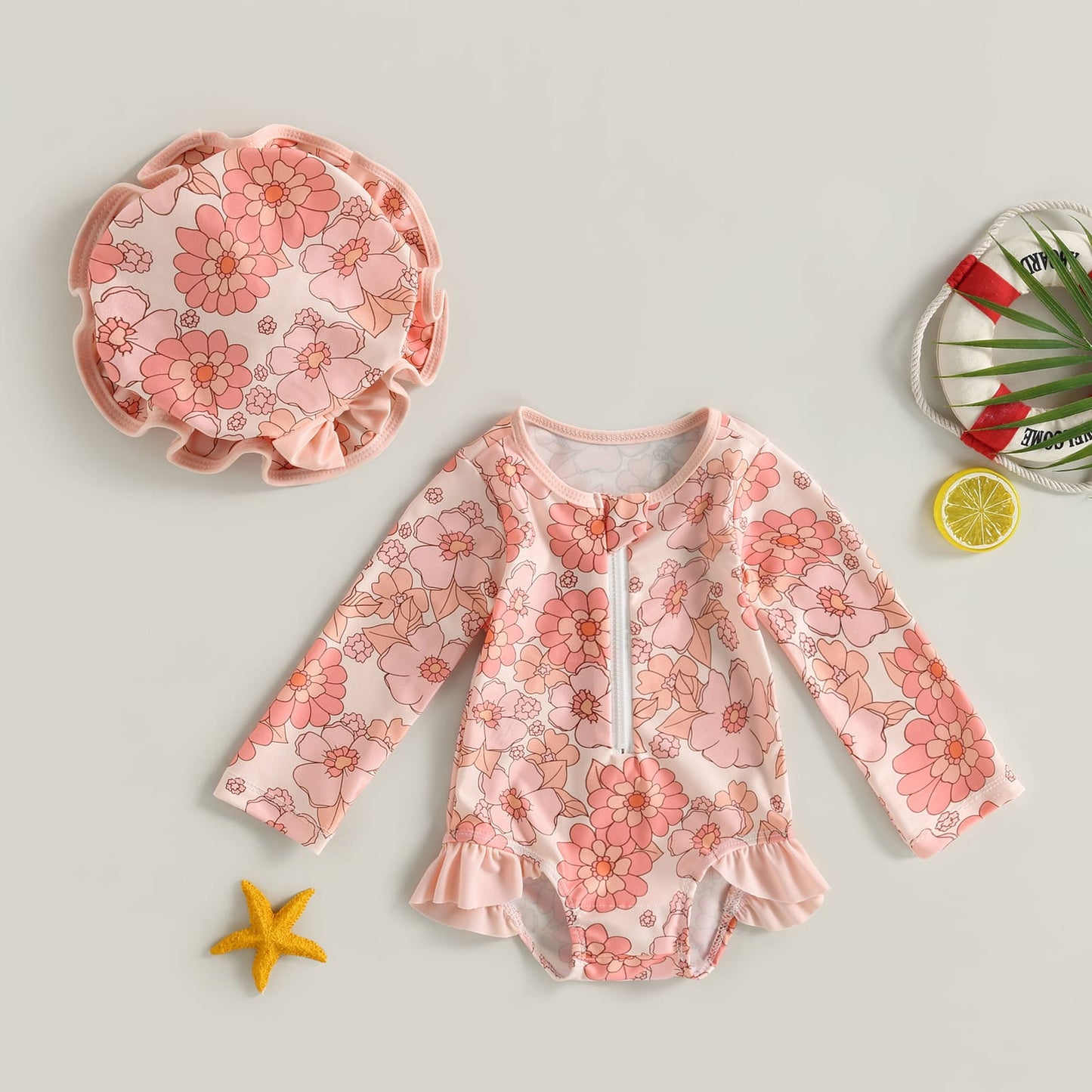 Traje de baño☀️ conjunto malla más gorra🌸 1265