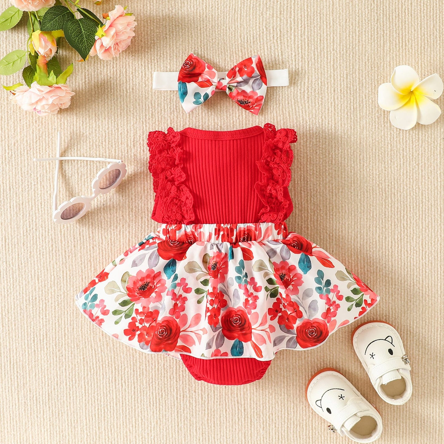 Vestibody rojo más vincha❤️ 1401
