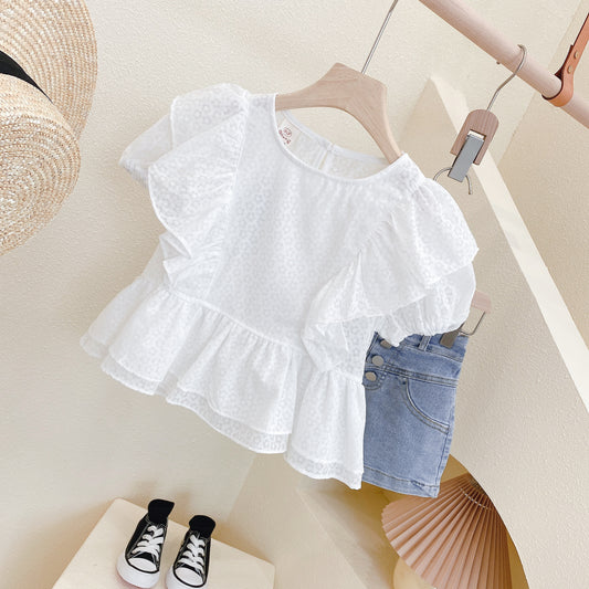 Conjunto short de jeans más blusa🤍 1432