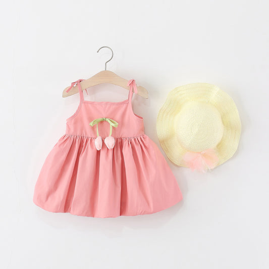 Vestido rosa, más sombrero🎀💗1112