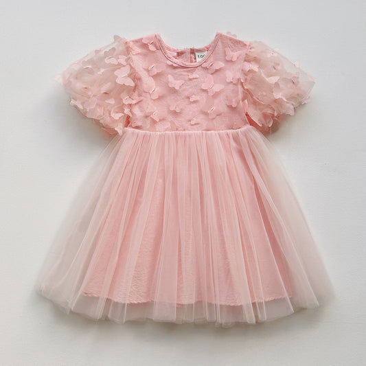 Vestido Rosa Mariposas 🌸🦋1200