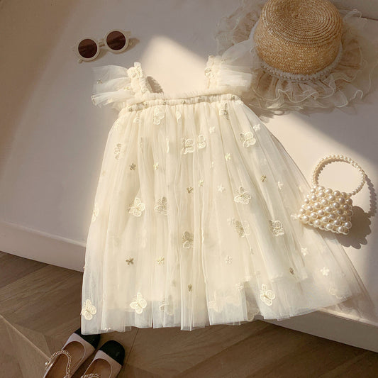 Vestido Blanco Mariposas, tull, sesión de fotos🤍🦋1195