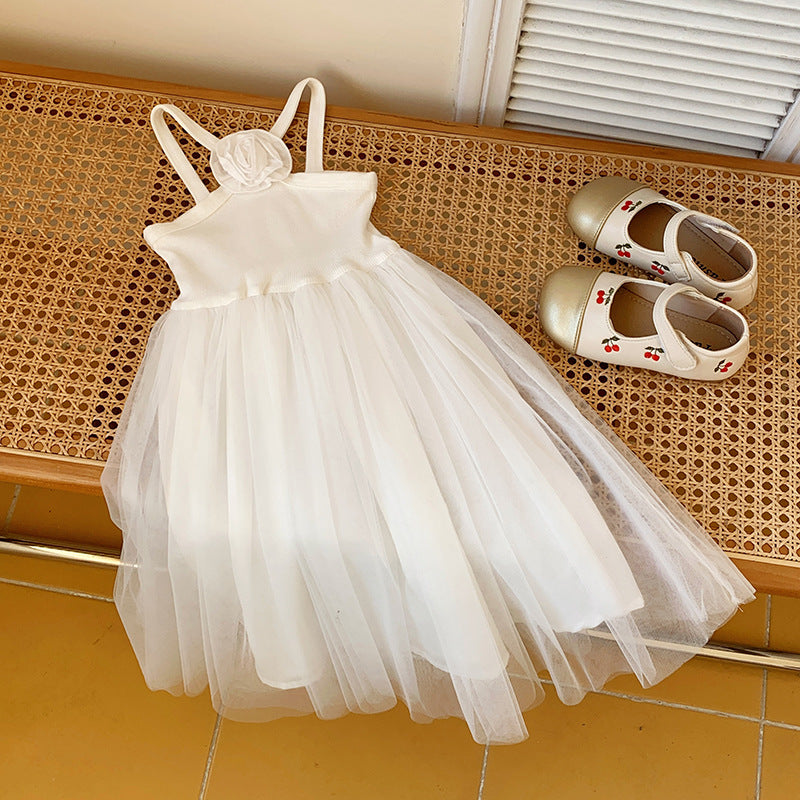 Vestido Blanco con detalle de Flor, año nuevo🤍 1180