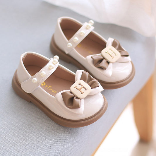 Zapato, calzado Beige claro, moño, perlitas🎀✨25108