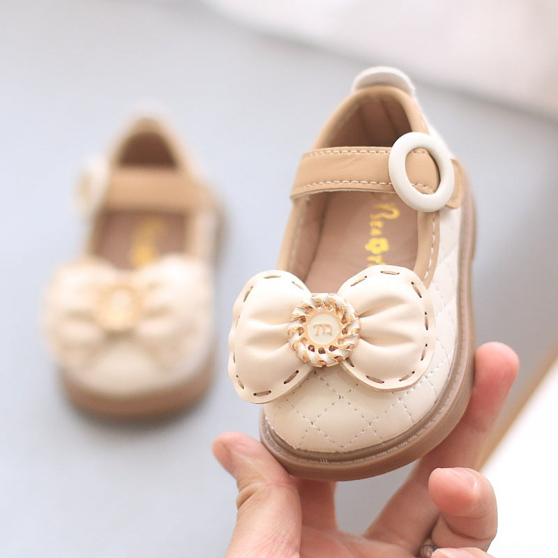 Zapato, calzado Beige con Moño🤍🎀✨24104