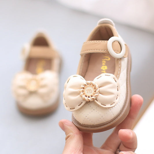 Zapato, calzado Beige con Moño🤍🎀✨24104