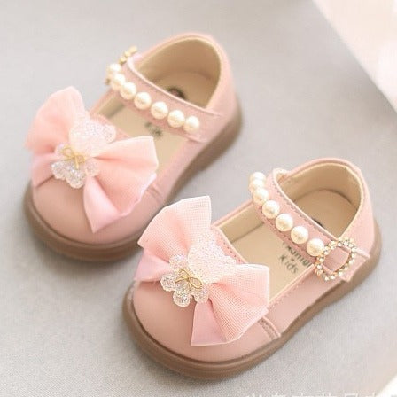Zapato, calzado rosa, moño, perlitas💗✨🎀25109