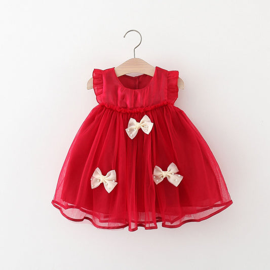 Vestido bordó, rojo, navidad,con moñitos🎀🌹✨1140