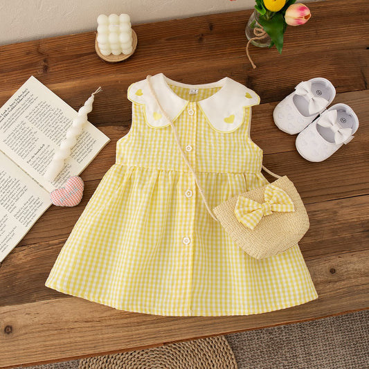 Vestido más Carterita, Amarillo🌻1213