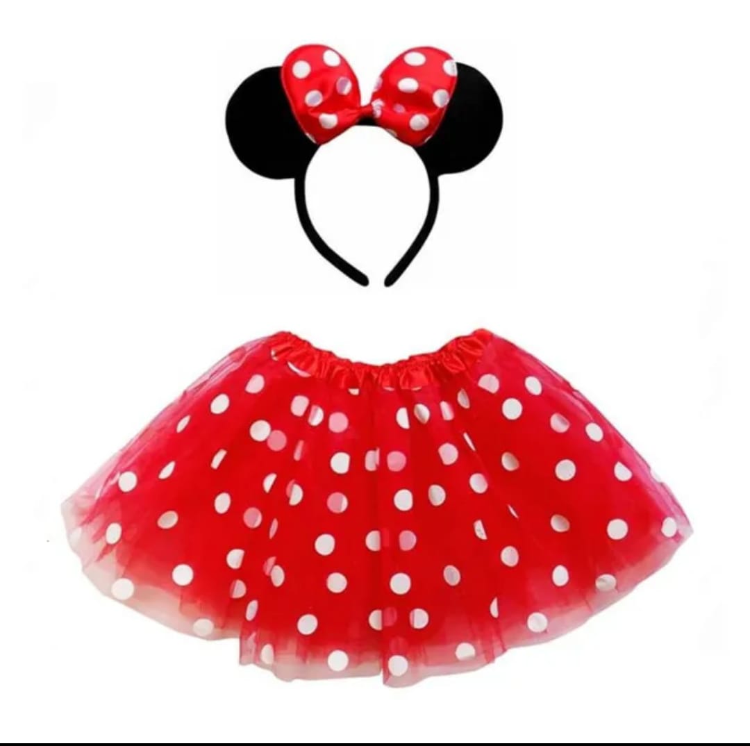 Tutu más vincha minnie, rojo❤️ 1218