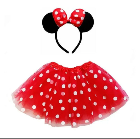 Tutu más vincha minnie, rojo❤️ 1218