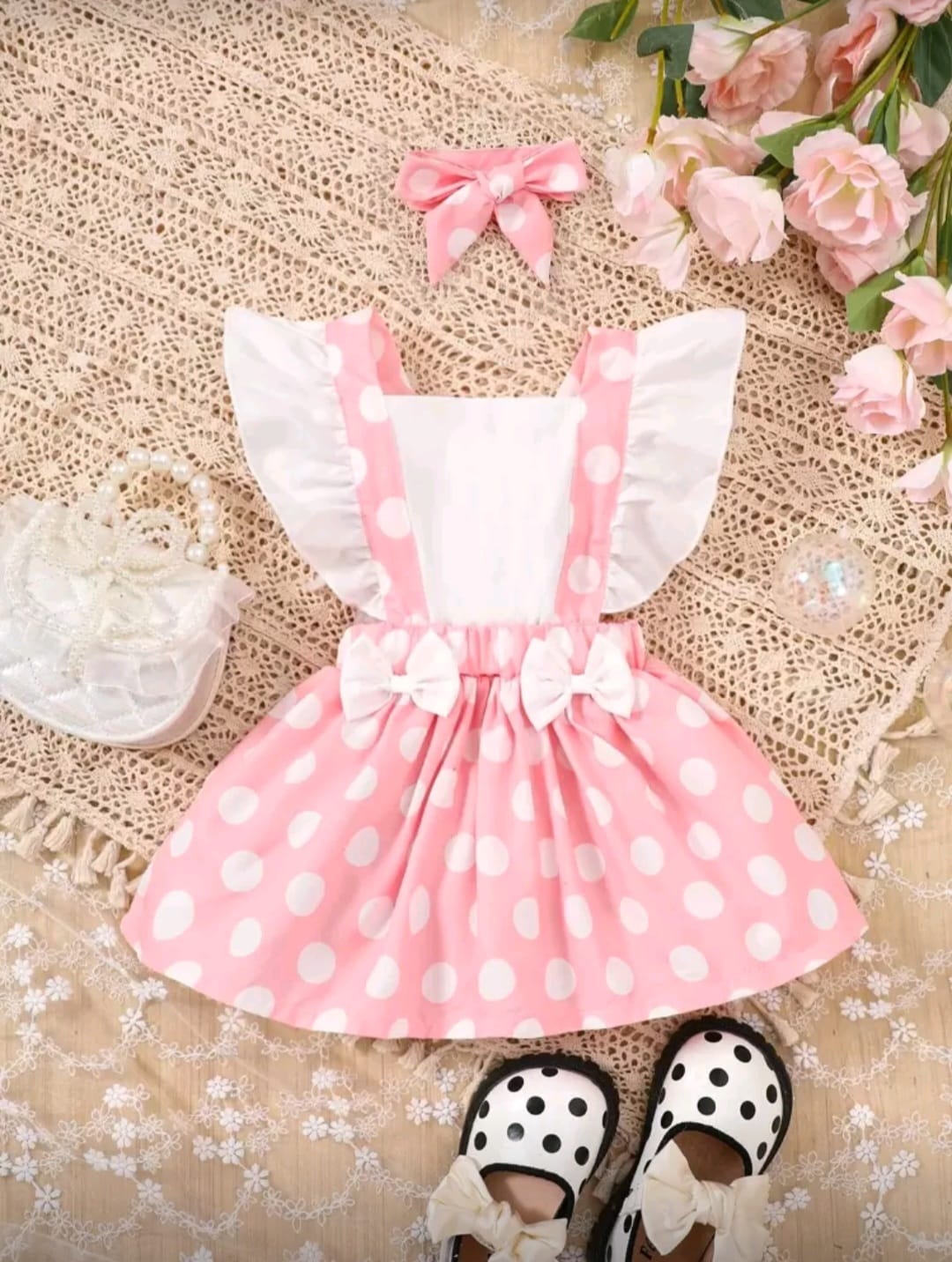 Vestido Minnie rosada bebé, pre cumple💗🤍1290