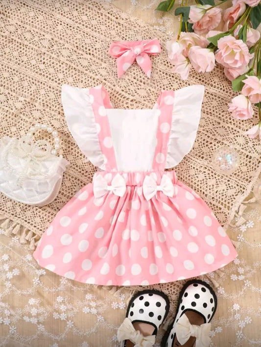 Vestido Minnie rosada bebé, pre cumple💗🤍1290
