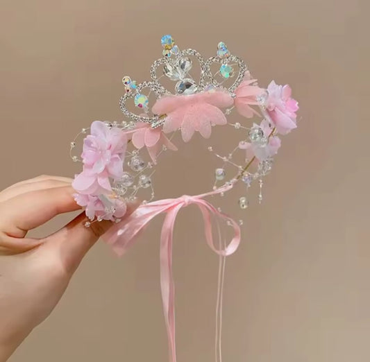 Corona, Tocado, tiara, rosa💗👑✨1295