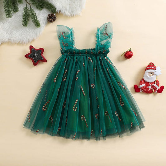 Vestido, de tiras, verde oscuro, navidad 🎄✨1314