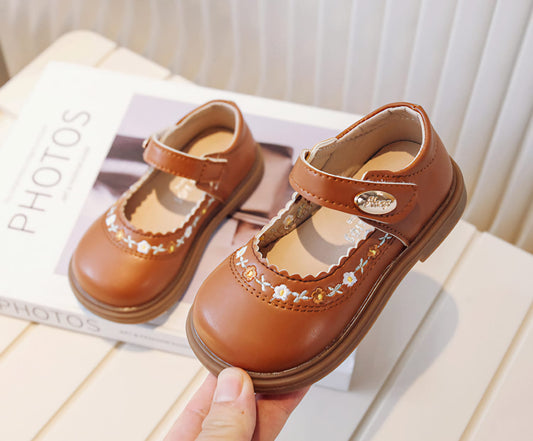 Zapato, calzado, Marron, detalles flores 🤎🌼25037