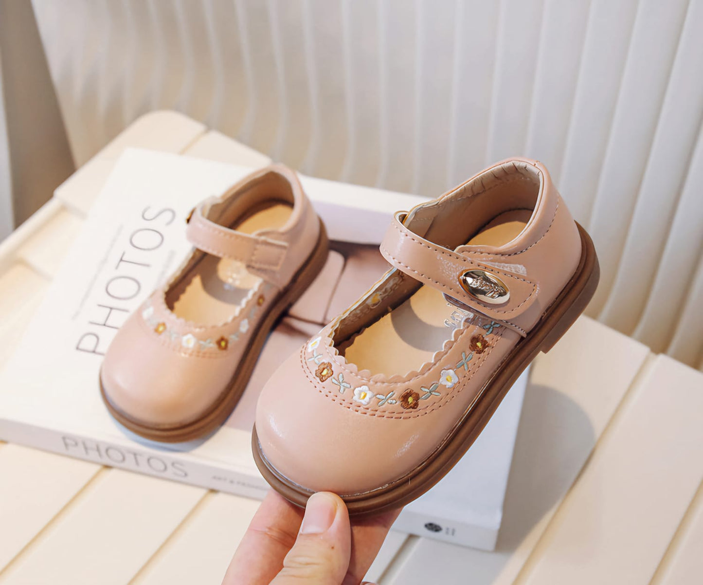 Zapato, Calzado, Nude, detalles de flores🌸🤎25037