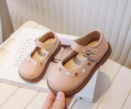 Zapato, Calzado, Nude, detalles de flores🌸🤎25037