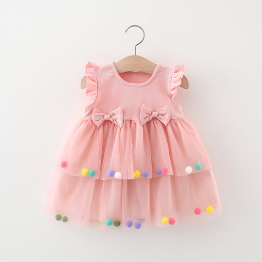 Vestido Rosa, mangas, Plim Plim💟❤️✨1376