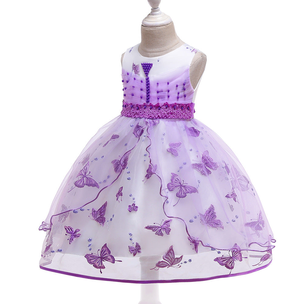 Vestido Lila, Mariposas, perlas 🦋💟1363