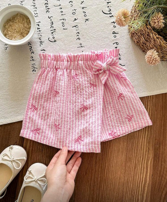 Short Pollera Rosa, Moñitos 🎀✨1389