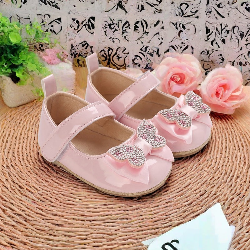 Zapato, calzado rosa, mariposa, brillos🦋✨1393