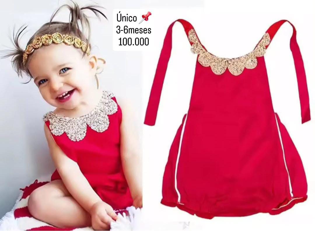 Body rojo con detalle dorado en el cuello🧑‍🎄1399