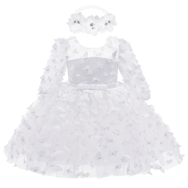 Vestido Blanco Mariposas 🦋🤍1548