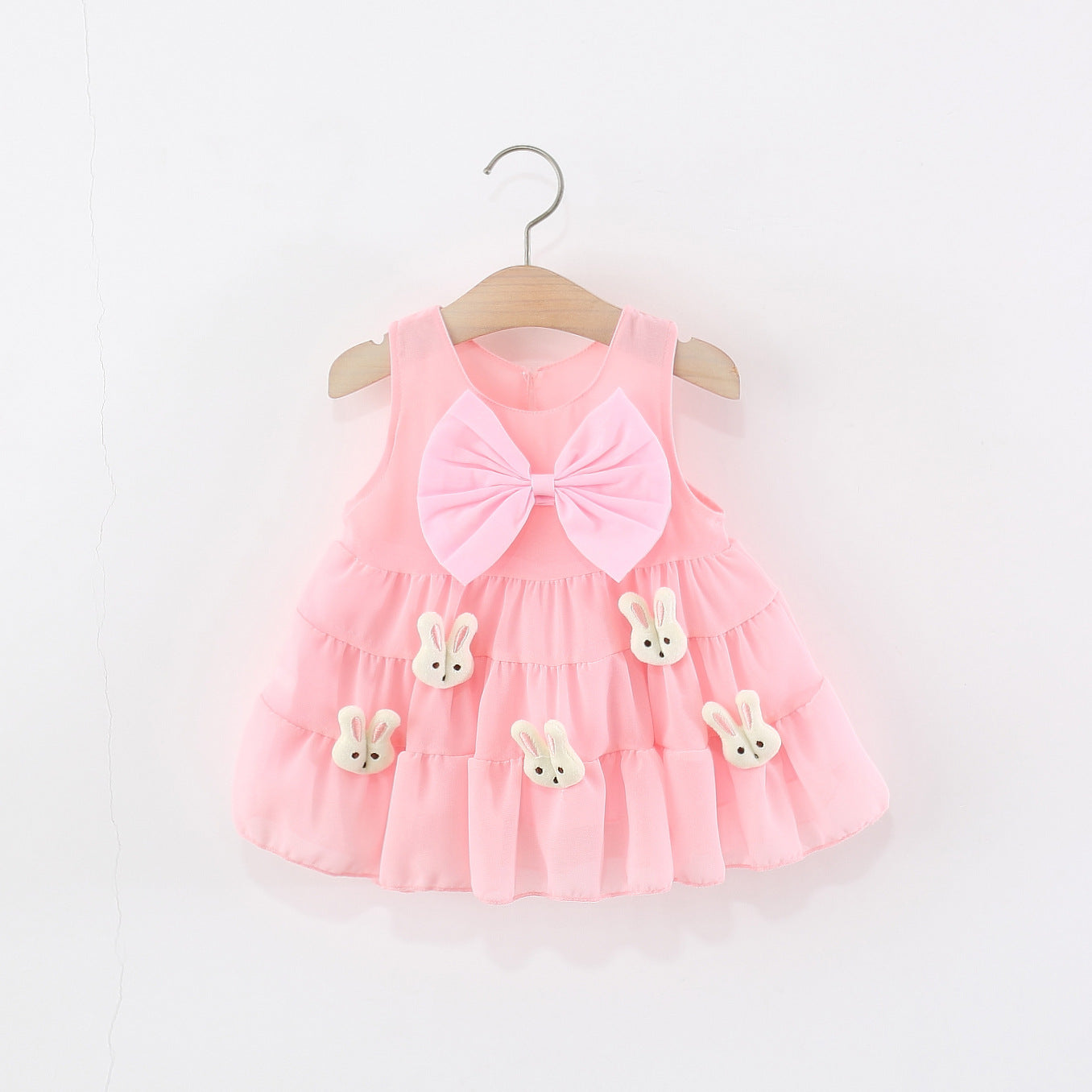 Vestido Rosa con detalle de conejitos🐰🎀1486